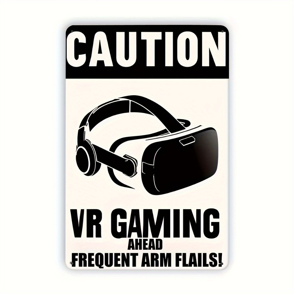 Retro Gaming In Vr - 1PC 주의사항 VR 게임 금속 틴