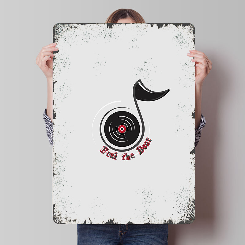 Retro Gaming Logo - 뮤직 로고 - 비트를 느끼는 포스터