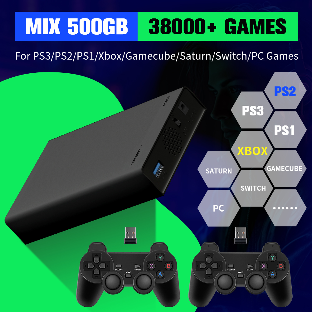 Retro X8 Gaming Console - Xbox/PS3/PS2/Gamecube/Wii/Wiiu/Switch 3 시스템용 38000개 이상의 게임이