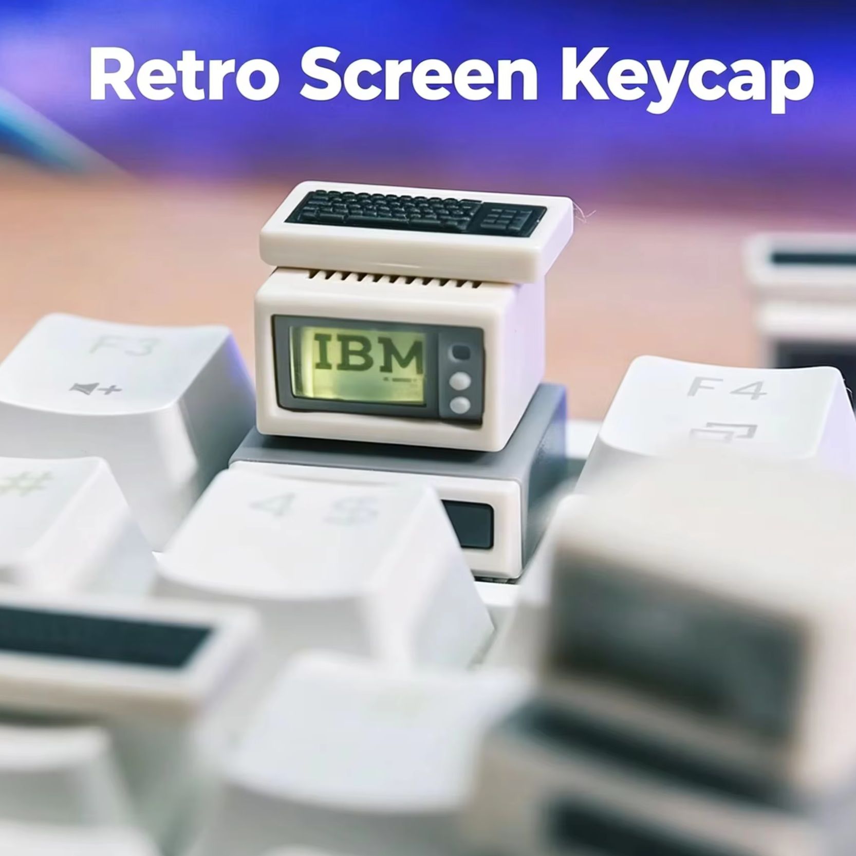 Retro Gaming Unit - 백라이트 레트로 컴퓨터 키캡 맞춤형 컴퓨터