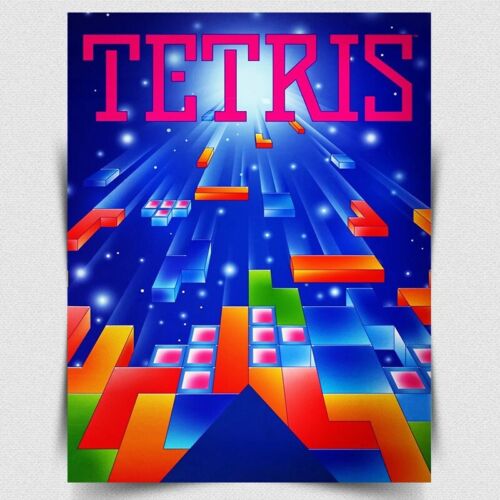 Retro Gaming Room - 테트리스 금속 간판 - 레트로 포스터
