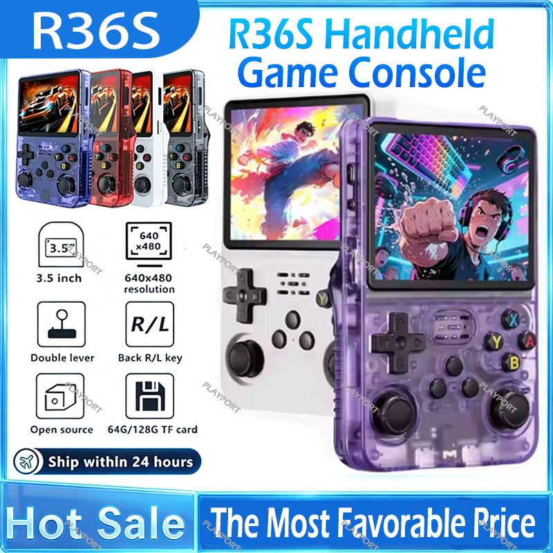 Retro Gaming R36S - 레트로 휴대용 게임기 R36S 3.5인치 화면