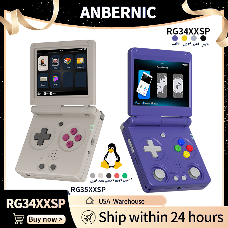 Anbernic RG34XXSP RG35XXSP 플립  - Retro Gaming Design 리뷰 및 가격