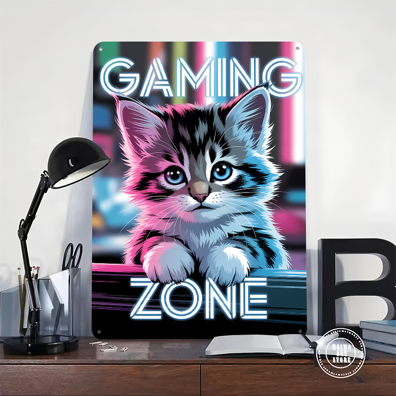게임 존 키튼 프린트 포스터 맞춤형 벽 장식 레트로 빈 - Retro Gaming Zone 리뷰 및 가격
