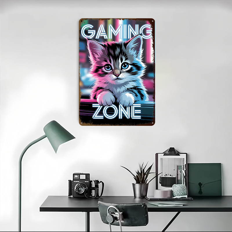 게임 존 키튼 프린트 포스터 맞춤형 벽 장식 레트로 빈 - Retro Gaming Zone 리뷰 및 가격