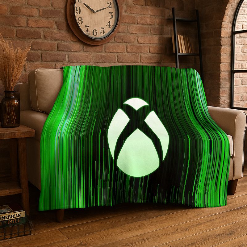 레트로 Xbox 게임 게이머 로고 플란넬 담요 부드럽고 - Retro Gaming Logo 리뷰 및 가격