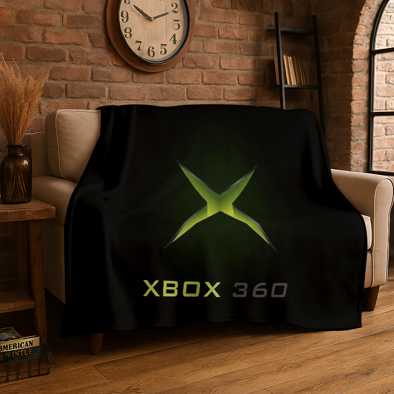 레트로 Xbox 게임 게이머 로고 플란넬 담요 부드럽고 - Retro Gaming Logo 리뷰 및 가격