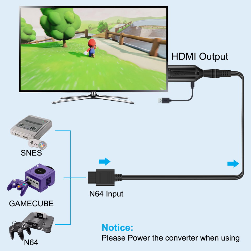 N64-HDMI 호환 케이블 변환기 어댑터, Ninte - Retro Gaming Cables 리뷰 및 가격