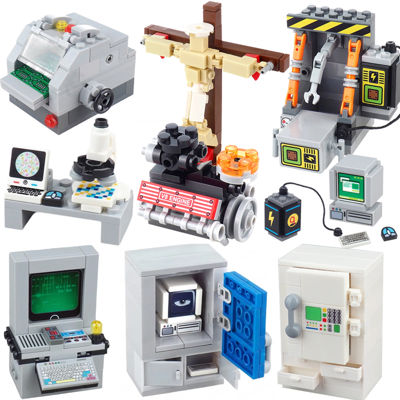 MOC 시티 스트리트 뷰 빌딩 블록 컴퓨터 스크린 데스 - Retro Gaming Lego 리뷰 및 가격