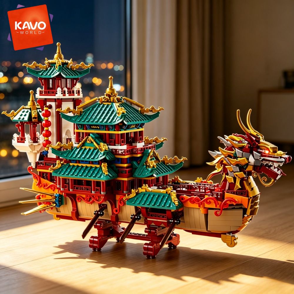 KAVOWORLD 2453피스 드래곤 보트 조립 블록  - Retro Gaming Lego 리뷰 및 가격