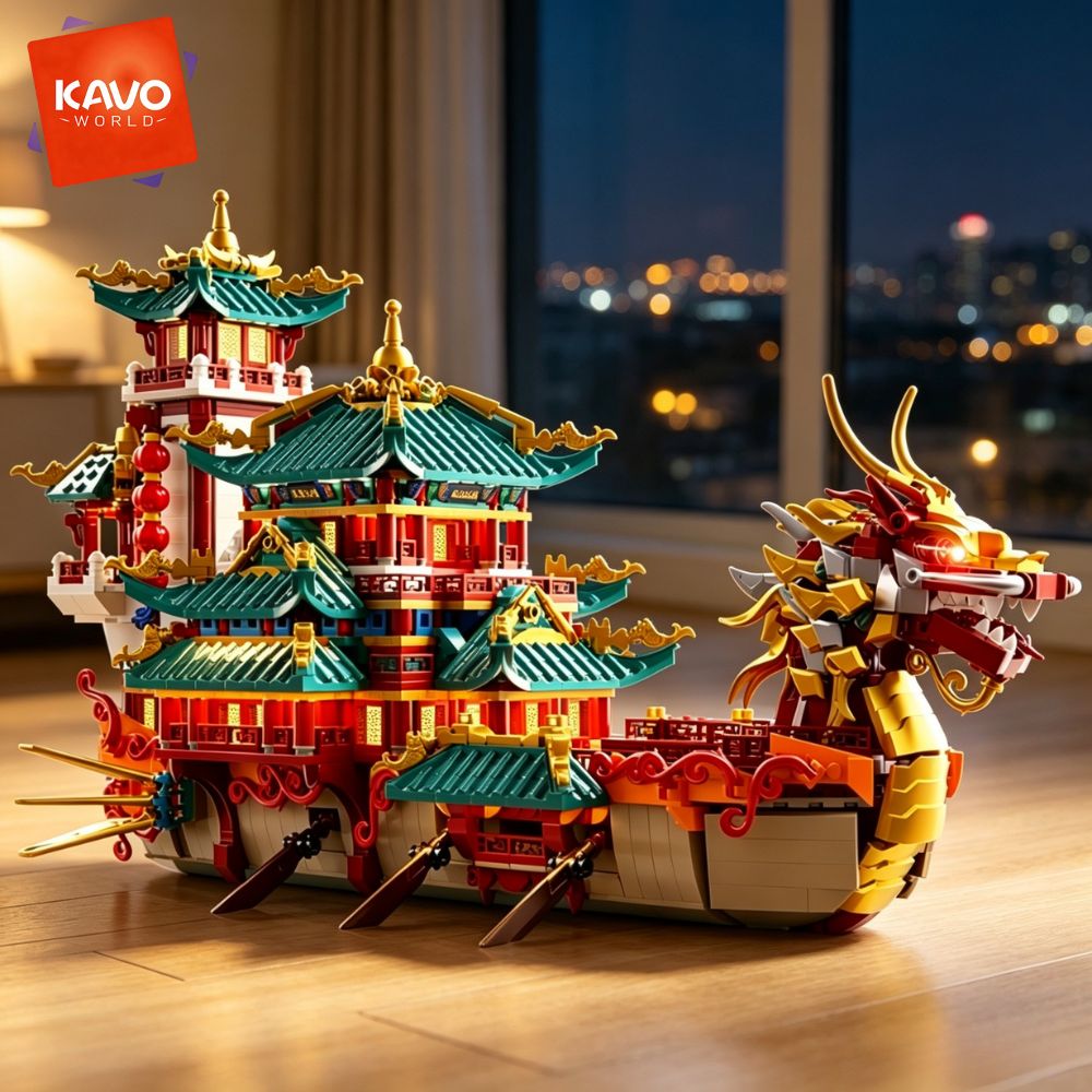 KAVOWORLD 2453피스 드래곤 보트 조립 블록  - Retro Gaming Lego 리뷰 및 가격