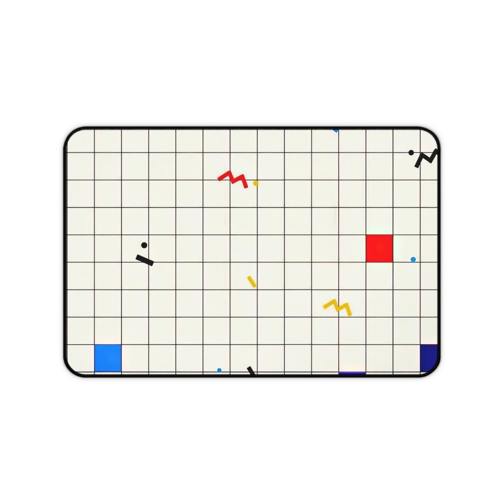레트로 기하학적 그리드 데스크 매트 마우스 패드 멤피스 - Retro Gaming Design 리뷰 및 가격