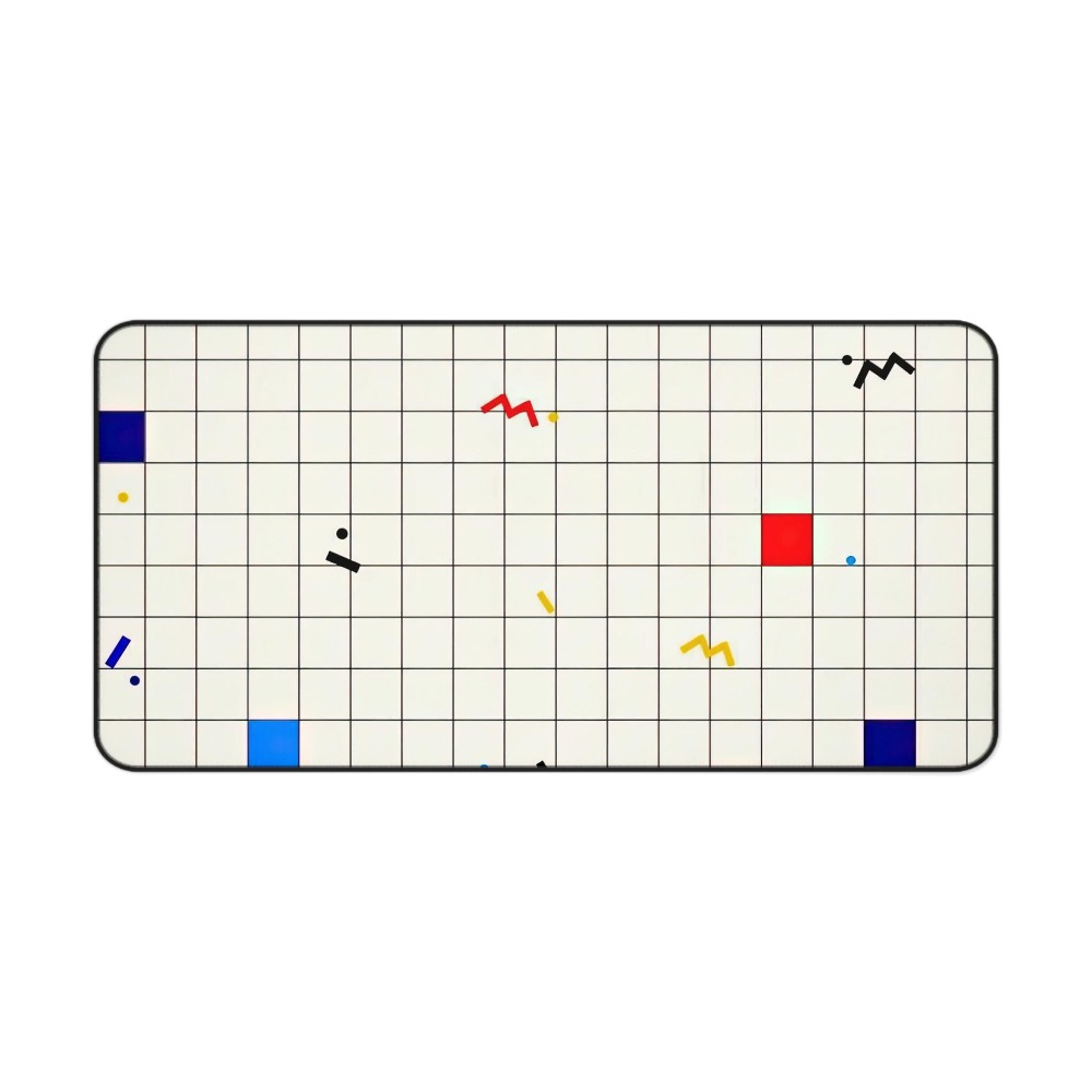 레트로 기하학적 그리드 데스크 매트 마우스 패드 멤피스 - Retro Gaming Design 리뷰 및 가격