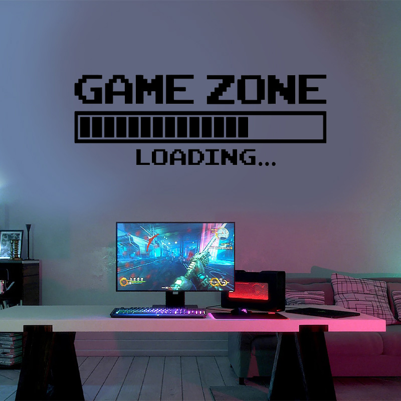 게임 존 레트로 로딩 월 아트 스티커, 게이머 비닐 데 - Retro Gaming Zone 리뷰 및 가격