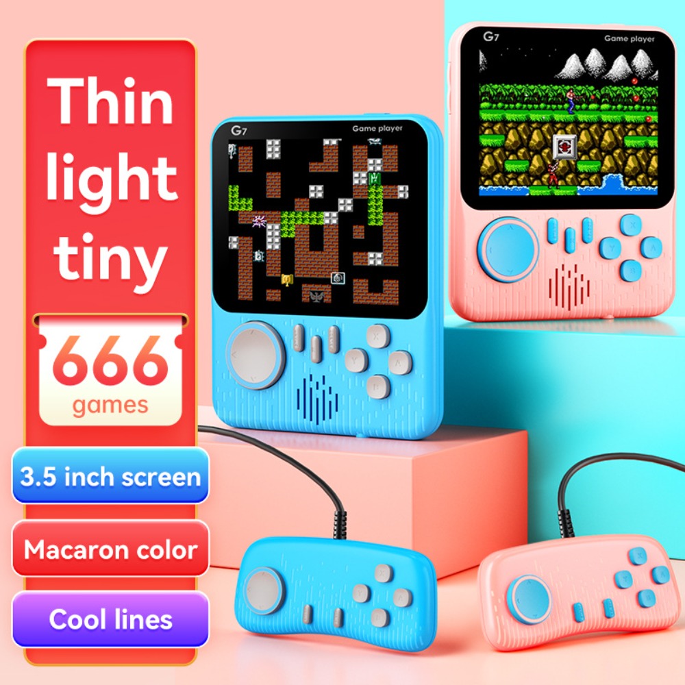 G7 레트로 휴대용 게임 콘솔, 3.5인치 LCD, 내 - Retro Gaming Cables 리뷰 및 가격